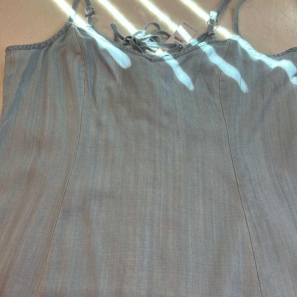 WHBM Lace-Up Back Maxi Dress Size 10P - Picture 4 of 13